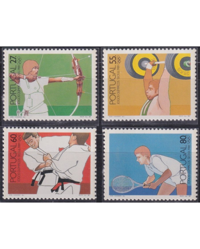F-EX52117 PORTUGAL MNH 1988 SEOUL OLYMPIC GAMES ARCHERY JUDO TENNIS.
