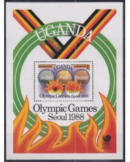 F-EX52141 UGANDA MNH 1988 SEOUL OLYMPIC GAMES MEDAL.