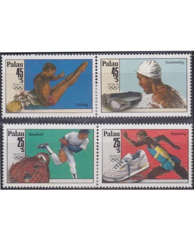 F-EX52150 PALAU MNH 1988 SEOUL OLYMPIC GAMES ATHLETISM SWIMMING BASEBALL.