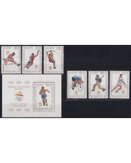 F-EX52193 MADAGASCAR MNH 1989 OLYMPIC GAMES BARCELONA ATHLETISM CYCLING TENNIS.