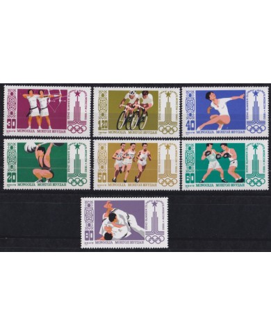 F-EX50820 MONGOLIA MNH 1980 OLYMPIC GAMES MOSCOW ATHLETISM HOCKEY BOXING GYMNASTICS.
