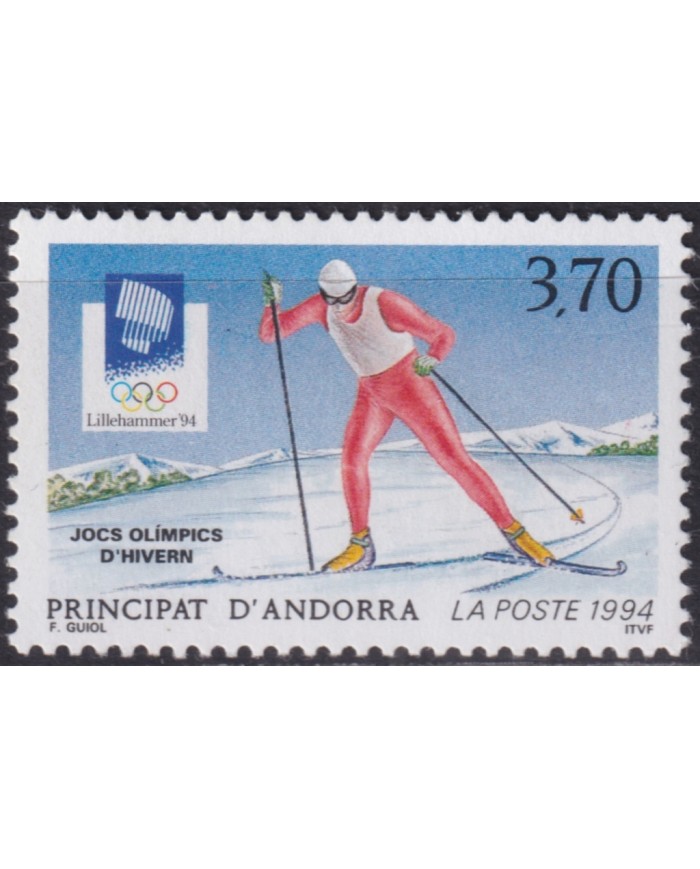 F-EX50798 ANDORRA MNH 1994 LILLEHAMMER WINTER OLYMPIC GAMES SKI.
