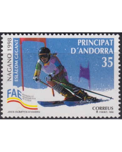 F-EX50799 ANDORRA MNH 1998 NAGANO WINTER OLYMPIC GAMES SKI.