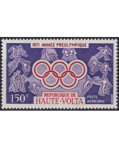 F-EX50814 UPPER VOLTA MNH 1971 MUNICH OLYMPIC GAMES RINGS.