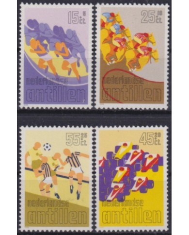 F-EX52012 NEDERLAND ANTILLES MNH 1986 SPORT ATHLETISM FORMULA I EQUESTRIAN.