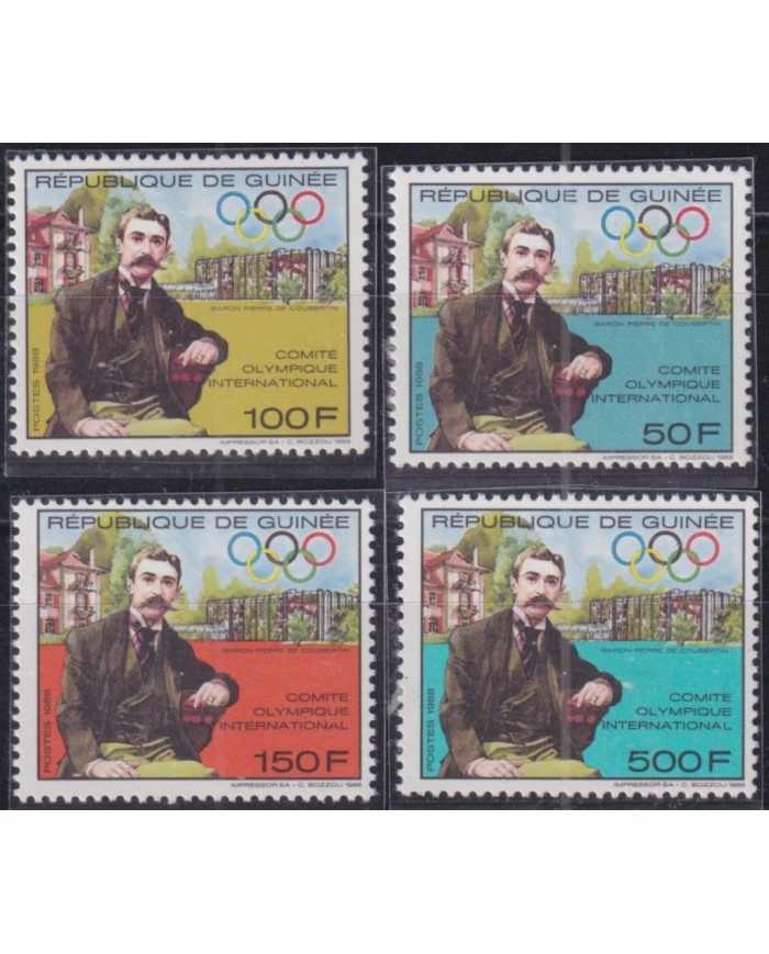 F-EX52067 GUINEA GUINEE MNH 1988 OLYMPIC COMITEE COI PIERRE DE COUBERTIN.
