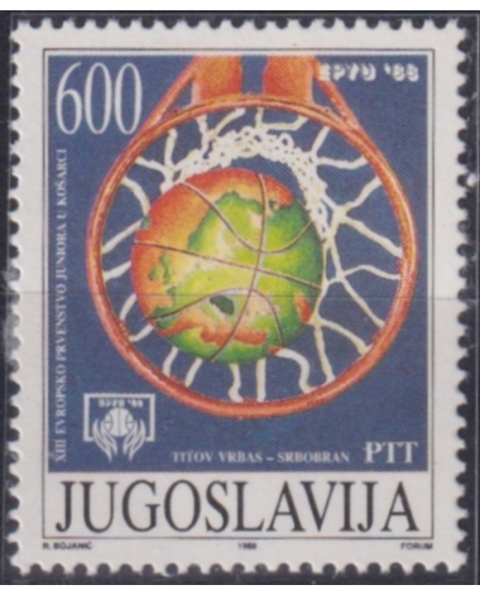 F-EX52146 YUGOSLAVIA MNH 1988 EUROPA BASKET CHAMPIONSHIP.
