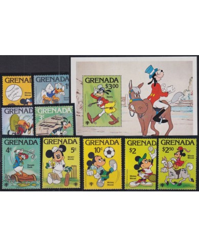 F-EX50459 GRENADA MNH 1979 CHILD YEAR UNICEF DISNEY MICKEY MOUSE SPORT DONALD.