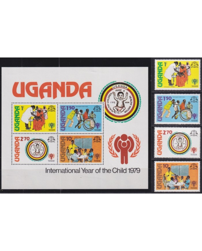 F-EX51002 UGANDA MNH 1979 CHILD YEAR UNICEF CHILDREN.