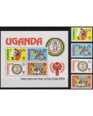 F-EX51002 UGANDA MNH 1979 CHILD YEAR UNICEF CHILDREN.