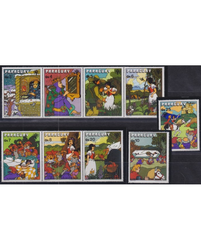 F-EX51010 PARAGUAY MNH 1979 CHILD YEAR UNICEF CHILDREN CARTOON WHITESNOW GRIMM TALES.