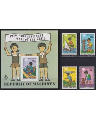 F-EX51014 MALDIVES MNH 1979 CHILD YEAR UNICEF CHILDREN DRAWING GAMES.
