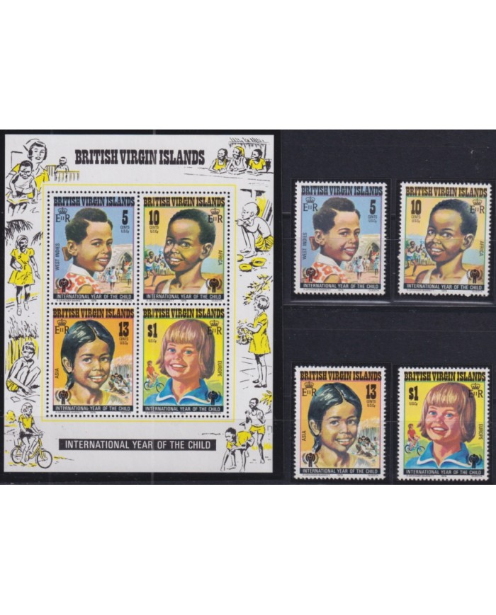 F-EX50975 BRITISH VIRGIN IS MNH 1979 CHILD YEAR UNICEF CHILDREN GAMES.