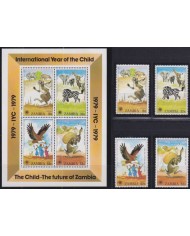 F-EX50972 ZAMBIA MNH 1979 CHILD YEAR UNICEF CHILDREN TALES FAUNA.