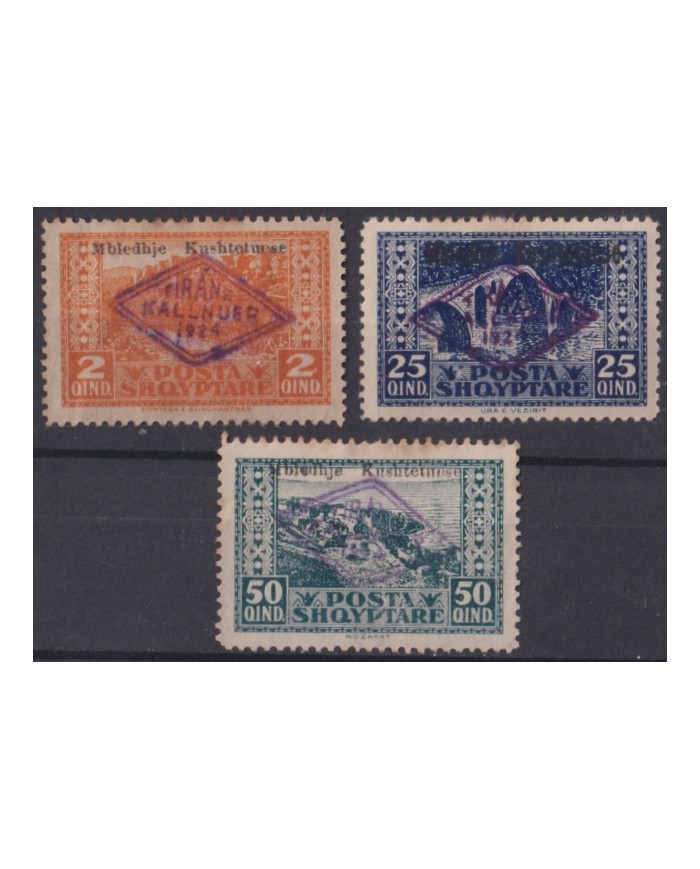 F-EX48676 ALBANIA 1924 OVERPRINT NATIONAL ASSEMBLY.