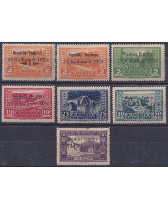 F-EX48692 ALBANIA 1925 REPUBLIC OVERPRINT. $9.99F-EX48693 ALBANIA 1924 OVERPRINT TRIUNPH & LEGITIMITY.