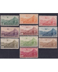 F-EX48812 CHINA 1932-37 AVION AIRPLANE & CHINESE WALL NO GUM.