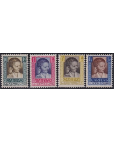 F-EX50165 LUXEMBOURG 1930 SEMIPOSTAL CARITAS CHILD PRINCE CHARLES MISSING 75c.