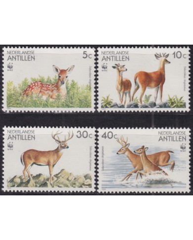 F-EX50734 NEDERLAND ANTILLES MNH 1992 WWF WILDLIFE ANTELOPE.