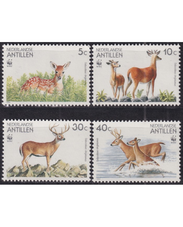 F-EX50734 NEDERLAND ANTILLES MNH 1992 WWF WILDLIFE ANTELOPE.