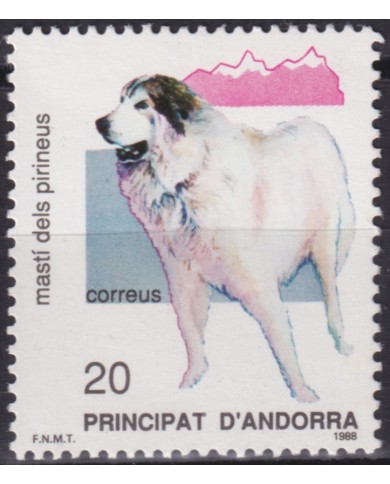 F-EX50751 ANDORRA MNH 1988 PERROS DOG.