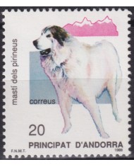 F-EX50751 ANDORRA MNH 1988 PERROS DOG.