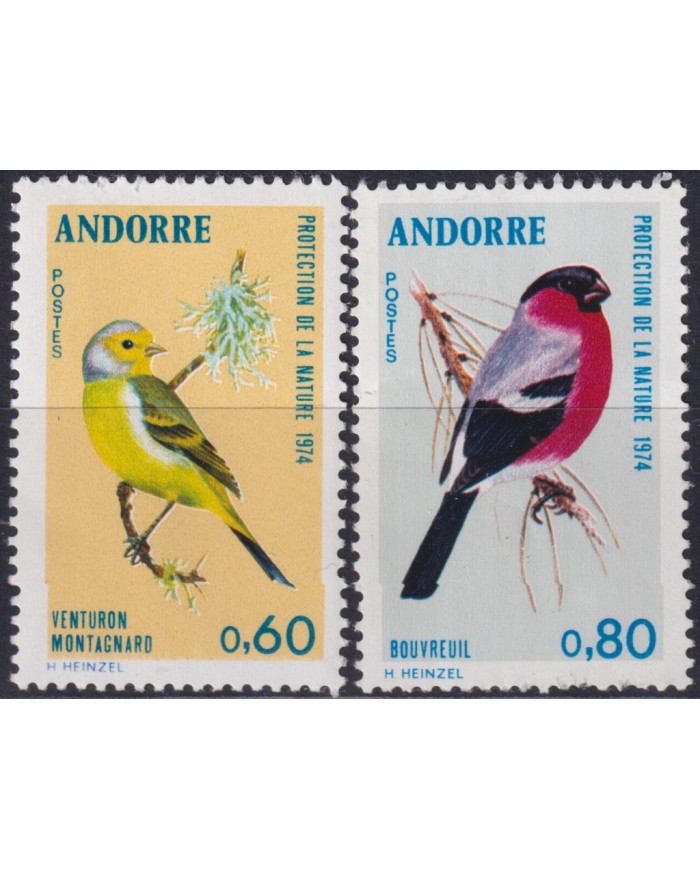 F-EX50740 ANDORRA MNH 1974 PROTECTION NATURE BIRD AVES PAJAROS OISEAUX.