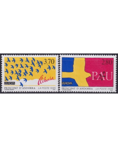 F-EX50762 ANDORRA MNH 1995 EUROPA CEPT PEACE PIGEON BIRD AVES.