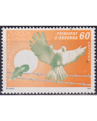 F-EX50744 ANDORRA MNH 1995 PROTECTION OF PEACE BIRD AVES PAJAROS OISEAUX.