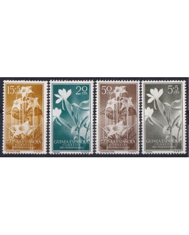 F-EX52466 SPAIN GUINEA MNH 1956 PRO-INDIGENOUS FLOWER FLORES