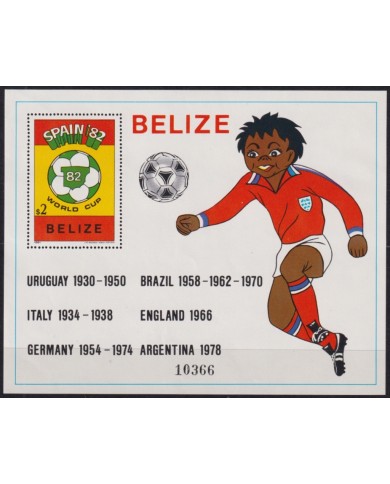 F-EX51080 BELIZE MNH 1982 WORLD CHAMPIONSHIP SOCCER FOOTBALL.