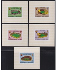 F-EX51893 CONGO MNH 1982 CHAMPIONSHIP SOCCER FOOTBALL IMPERF SHEET SET.