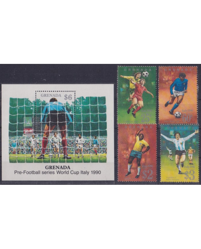 F-EX52178 GRENADA MNH 1990 SOCCER WORLD CUP FOOTBALL.