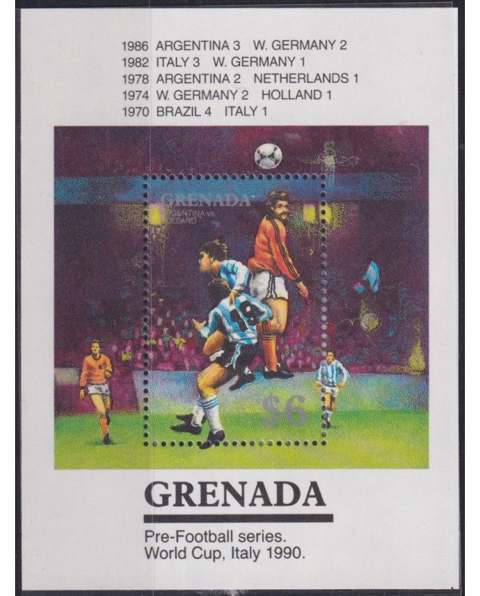 F-EX52182 GRENADA MNH 1990 SOCCER WORLD CUP FOOTBALL.
