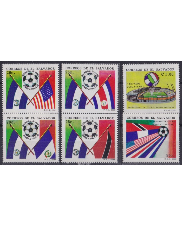 F-EX52208 EL SALVADOR MNH 1990 SOCCER WORLD CUP FOOTBALL.