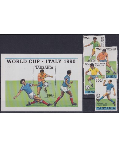 F-EX52211 TANZANIA MNH 1990 SOCCER WORLD CUP FOOTBALL.