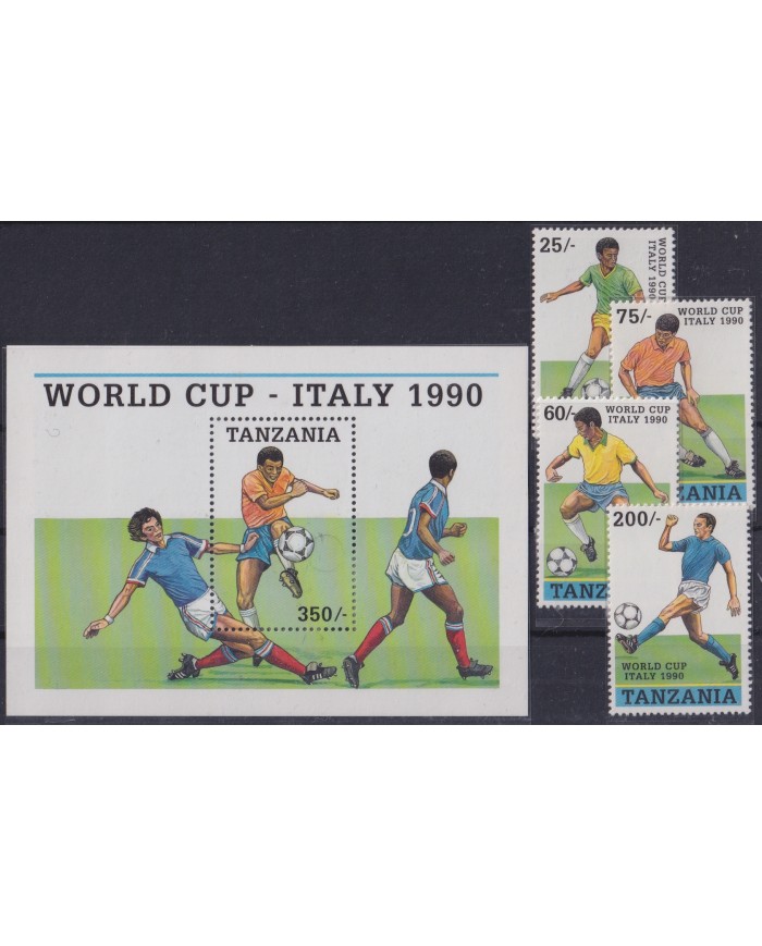F-EX52211 TANZANIA MNH 1990 SOCCER WORLD CUP FOOTBALL.