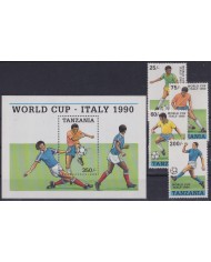 F-EX52211 TANZANIA MNH 1990 SOCCER WORLD CUP FOOTBALL.