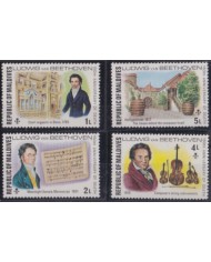 F-EX52288 MALDIVES IS 1977 MNH 150th ANNIV CLASSIC MUSIC VON BEETHOVEN.