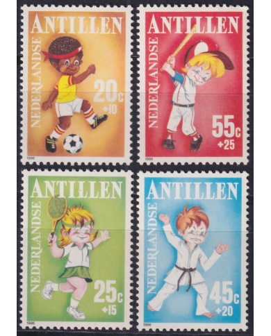 F-EX50816 NEDERLAND ANTILLES MNH 1986 SPORT SOCCER TENNIS BASEBALL JUDO.