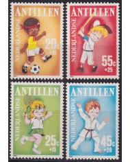 F-EX50816 NEDERLAND ANTILLES MNH 1986 SPORT SOCCER TENNIS BASEBALL JUDO.