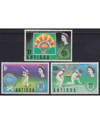 F-EX50819 ANTIGUA MNH 1972 SPORT RISSING SUN CRICKET CLUB.
