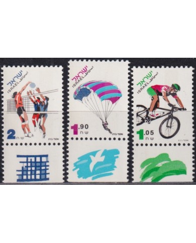 F-EX49429 ISRAEL MNH 1999 SPORT CYCLING PARACHUTE BASKETBALL.