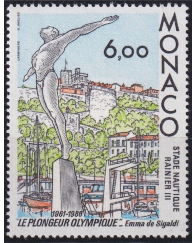 F-EX49431 MONACO MNH 1986 SPORT EMMA DE SIGALDI NAUTIC STADIUM.