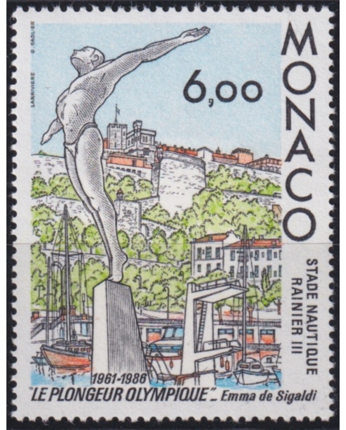 F-EX49431 MONACO MNH 1986 SPORT EMMA DE SIGALDI NAUTIC STADIUM.