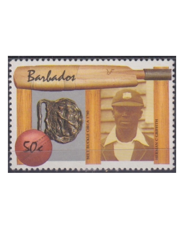 F-EX52022 BARBADOS MNH 1988 SPORT CRICKET CLUB HERMAN GRIFFITH.