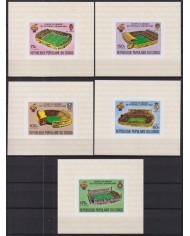 F-EX52405 CONGO MNH 1982 SOCCER FOOTBALL 5 IMPERF PROOF.