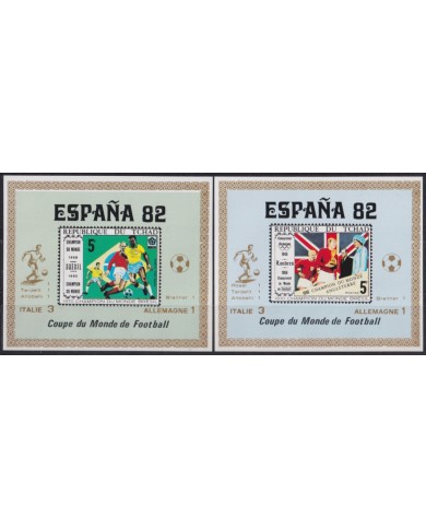 F-EX52407 CHAD MNH 1982 CHAMPIONSHIP SOCCER FOOTBALL IMPERF WINNER GOLDEN OVERPRINT.