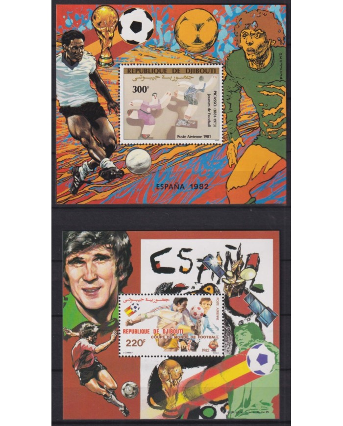 F-EX51970 DJIBOUTI MNH 1981 CHAMPIONSHIP SOCCER FOOTBALL & PICASSO PAINTING ART.