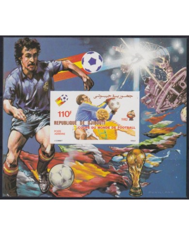 F-EX52412 DJIBOUTI MNH 1982 IMPERF CHAMPIONSHIP SOCCER FOOTBALL.